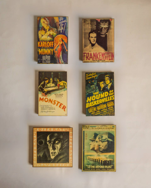 Set de 6 cuadros de películas vintage