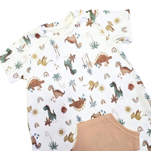 Macacão Curto Dino bolso - comprar online