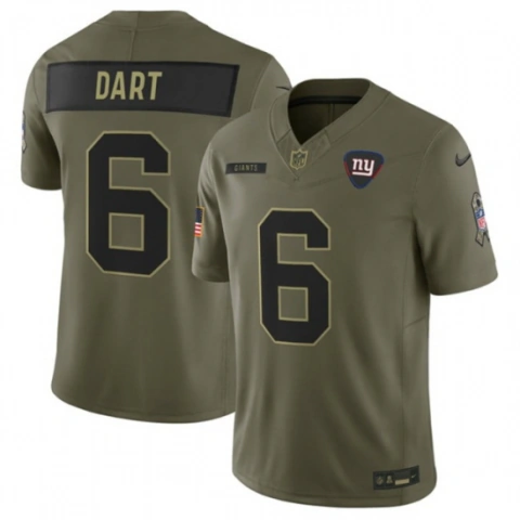 JERSEY SALUTE SERVICE 2025 NEW YORK GIANTS #6 DART