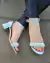 Sandália Salto 5 cm Prata com Strass