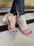 Sandalia Feminina Salto Bloco 5 cm Com Strass - comprar online
