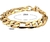 Pulseira Masculina 10mm Banhada Ouro Modelo 3x1 Ref: P5