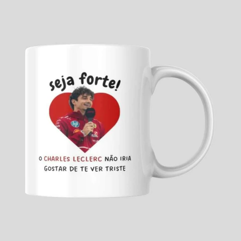 Caneca 'Seja Forte!' - Charles Leclerc