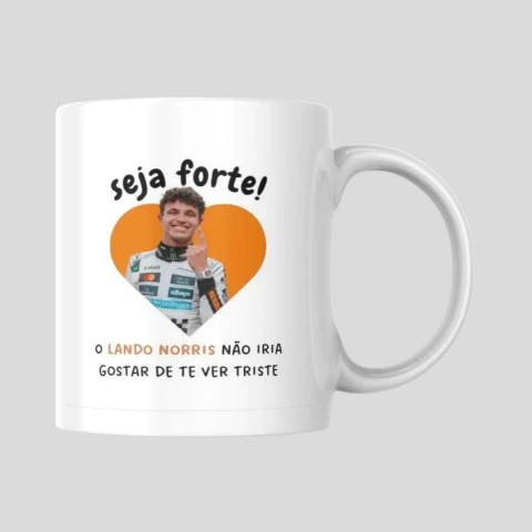 Caneca 'Seja Forte!' - Lando Norris