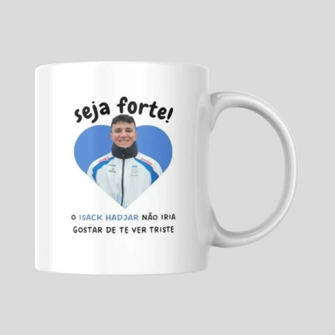 Caneca 'Seja Forte!' - Isack Hadjar
