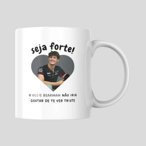 Caneca 'Seja Forte!' - Ollie Bearman