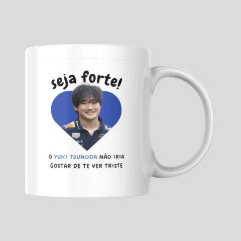 Caneca 'Seja Forte!' - Yuki Tsunoda