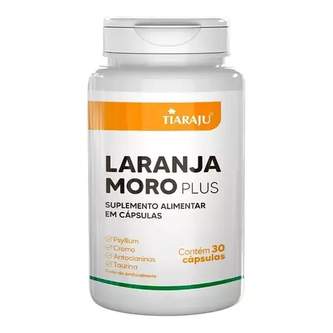 Laranja Moro Plus com Psyllium, Cromo, Antocianinas e Taurina 30 Cápsulas - Tiaraju - comprar online