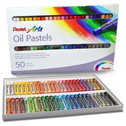 Giz Pastel Oleoso 50 Cores PHN-50 - Pentel Arts