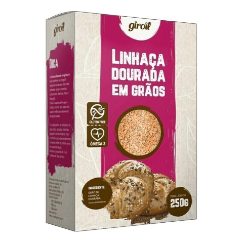 Linhaça Dourada em Grãos 250g - Giroil