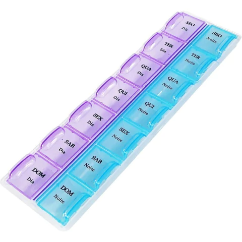 Caixa Porta Comprimidos Organizador Semanal 2x Dia - Rio Tijucas