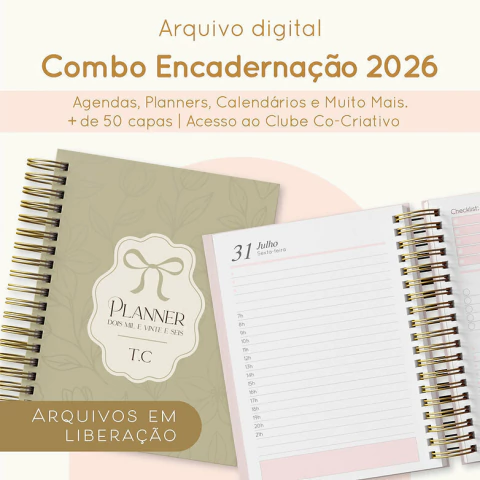 Combo Encadernação 2026 - Papel Sorriso