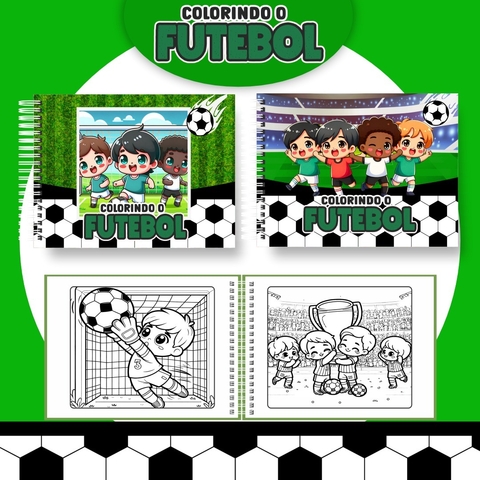 Livro de Colorir Tema FUTEBOL NEUTRO - comprar online
