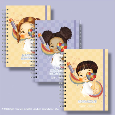 Agenda do Autista A5 NÃO DATADA com Calendário 2024 Fundamental e Creche