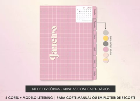 Arquivo Digital Divisórias e Abinhas com Calendários A5