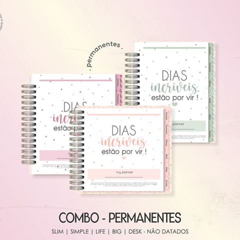 Combo Planners Permanente 2024 Moldes da Lê