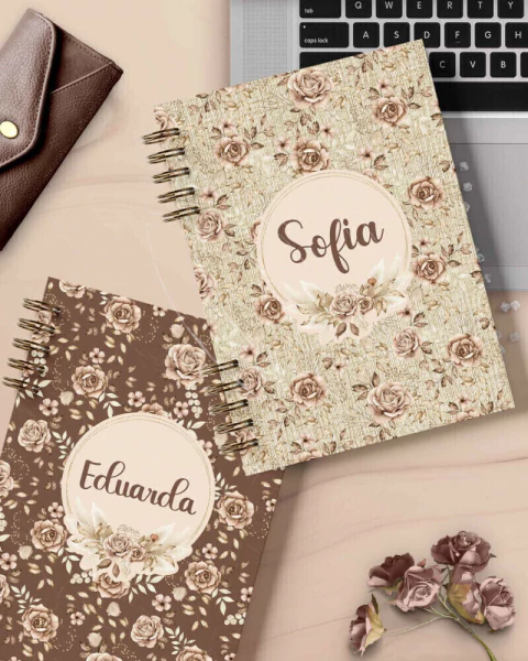 Arquivo Caderno Oração e Caderno Versículo Floral Boho - Bicho Papel