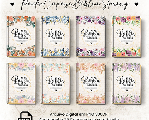 Pack Capas Spring Flower - Encaderna com Amor