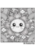 Imagem do Livro de Colorir Bold and Easy Cute Kawaii