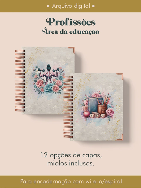Profissões: área da educação (Planner Diário) - Perfeito Miolo