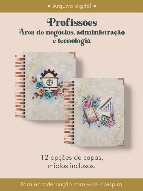 Profissões: área de negócios, administração e tecnologia (Planner Diário) - Perfeito Miolo