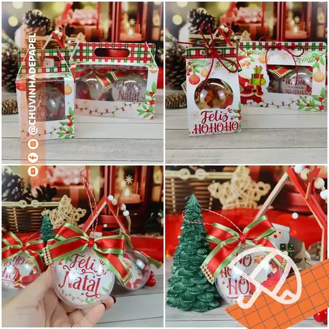 Combo Esferas Natal - Chuvinha de Papel