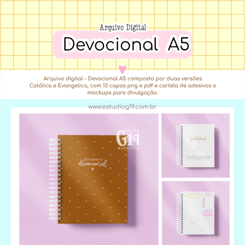 Planner Devocional A5 - Estudio G19
