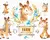 Kit Digital Clipart Country Cavalo em Aquarela