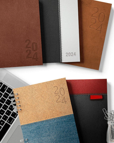 Super Combo 9 Agendas 2024 e Permanente Masculina com 5 Modelos de Capa