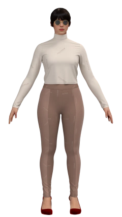 Molde de calça montaria com recorte lateral  de cós alto e zíper lateral para abertura. 

