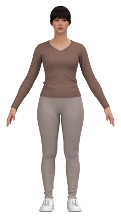 Molde de blusa básica soltinha de manga longa, decote com viés.
Tecidos recomendados: ribana, viscolycra ou tecidos semelhantes.