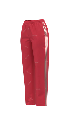 Molde de calça feminina de cintura alta soltinha, com listras e bolsos laterais