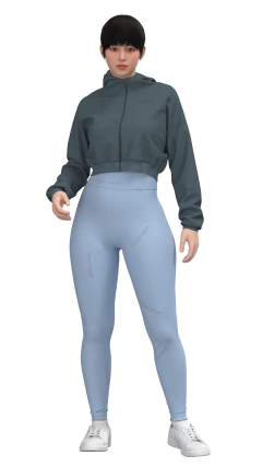 Molde de calça legging básica feminina cintura alta. Tecidos recomendados: cótton ou tecidos semelhantes.

