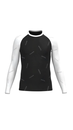 Molde de camiseta masculina esportiva raglan de manga longa.