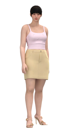 Molde de blusa feminina básica colada no corpo de alças, possui cós e forro frente e costas.  