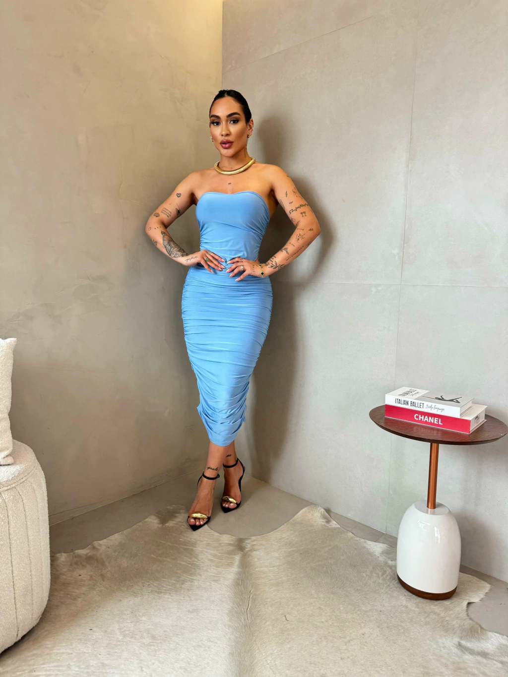 VESTIDO AYA - AZUL BB