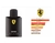 Frasco do perfume Ferrari Black Masculino Eau de Toilette 125ml, com rótulo e descrição dos principais acordes.