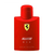 Frasco de perfume Ferrari Man in Red Eau de Toilette Masculino 125ml, com design elegante na cor vermelha.