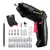 Kit de Parafusadeira MAX-7707 com acessórios e múltiplas brocas, ideal para projetos de montagem e reparo.