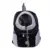 Mochila de viagem portátil para transportar cães, com design em mesh e detalhes em preto e cinza.