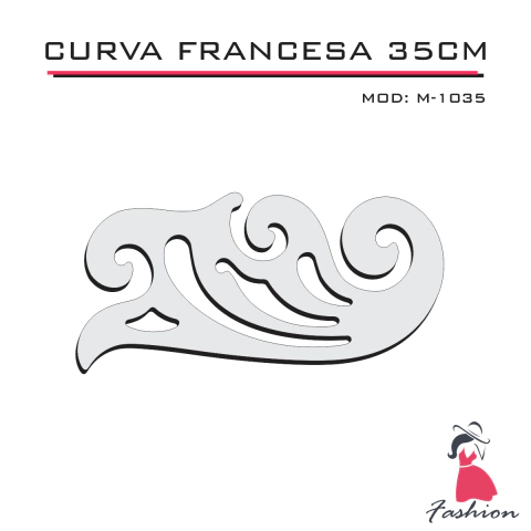 Curva Francesa Alfaiate Corte Costura 1035 Acrílico Fenix