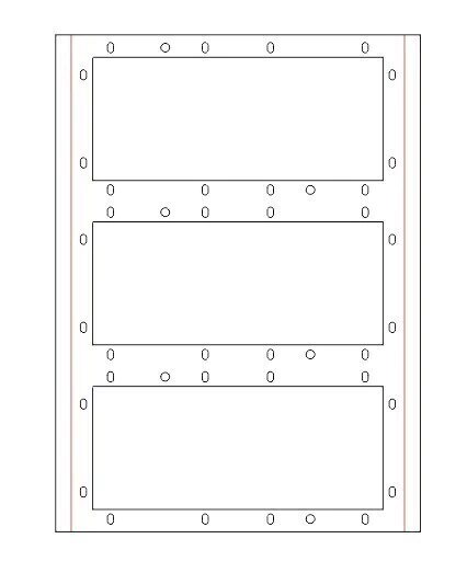 gabarito Retangular para fixação de Display led em MDF 9mm