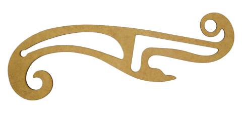 Régua Curva Francesa 1199 Modelista Costura Confecção MDF N