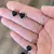 conjunto brinco e colar coração preto