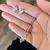 conjunto colar e brinco coração zirconia cristal