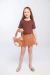 Short Saia Couro Fake Luluzinha