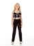 Conjunto Calça Alfaiataria e Cropped Laço Luluzinha