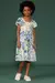 Vestido Midi com Flores Azuis Bugbee - comprar online