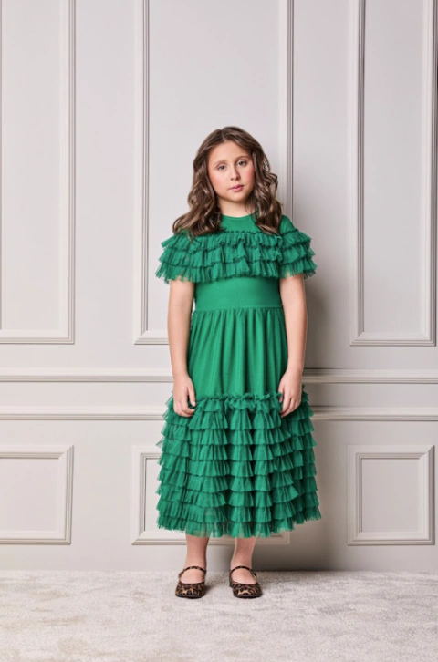 Vestido DNA Babados Tule Animê