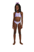 Biquini Cropped Tamires Foil Prata Siri Kids